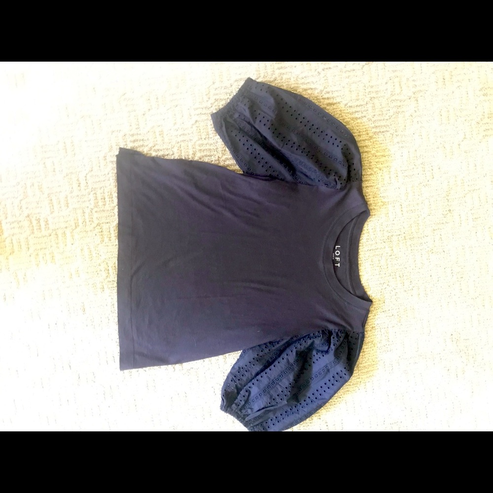 Loft shirt with eyelet bubble sleeve